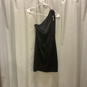 Speechless One-Shoulder Black Cocktail Dress